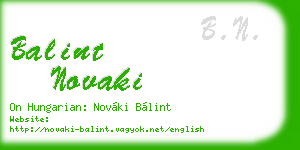 balint novaki business card